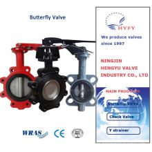 China factor hot sale sanitary manual welded butterfly valves